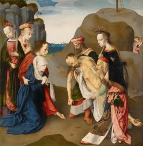 Lamentation over the Dead Christ by Master of the Virgo Inter Virgines